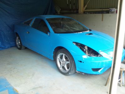 ｄｉｙで愛車のｚｚｔセリカをオールペンしました そよかぜは紫色